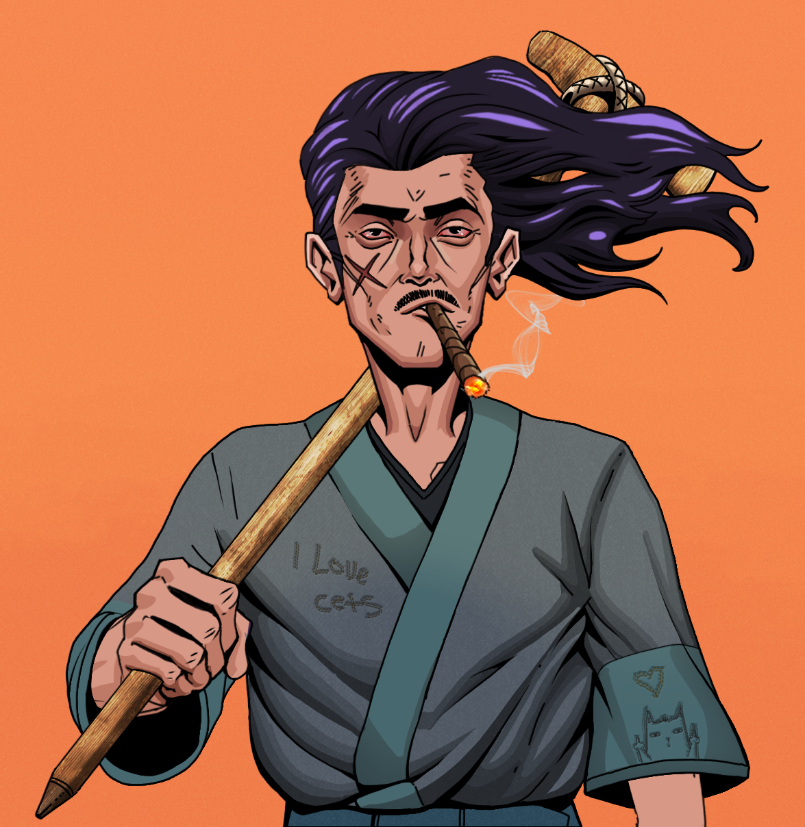 Raikou The Stoner — Degen Dojo fighter