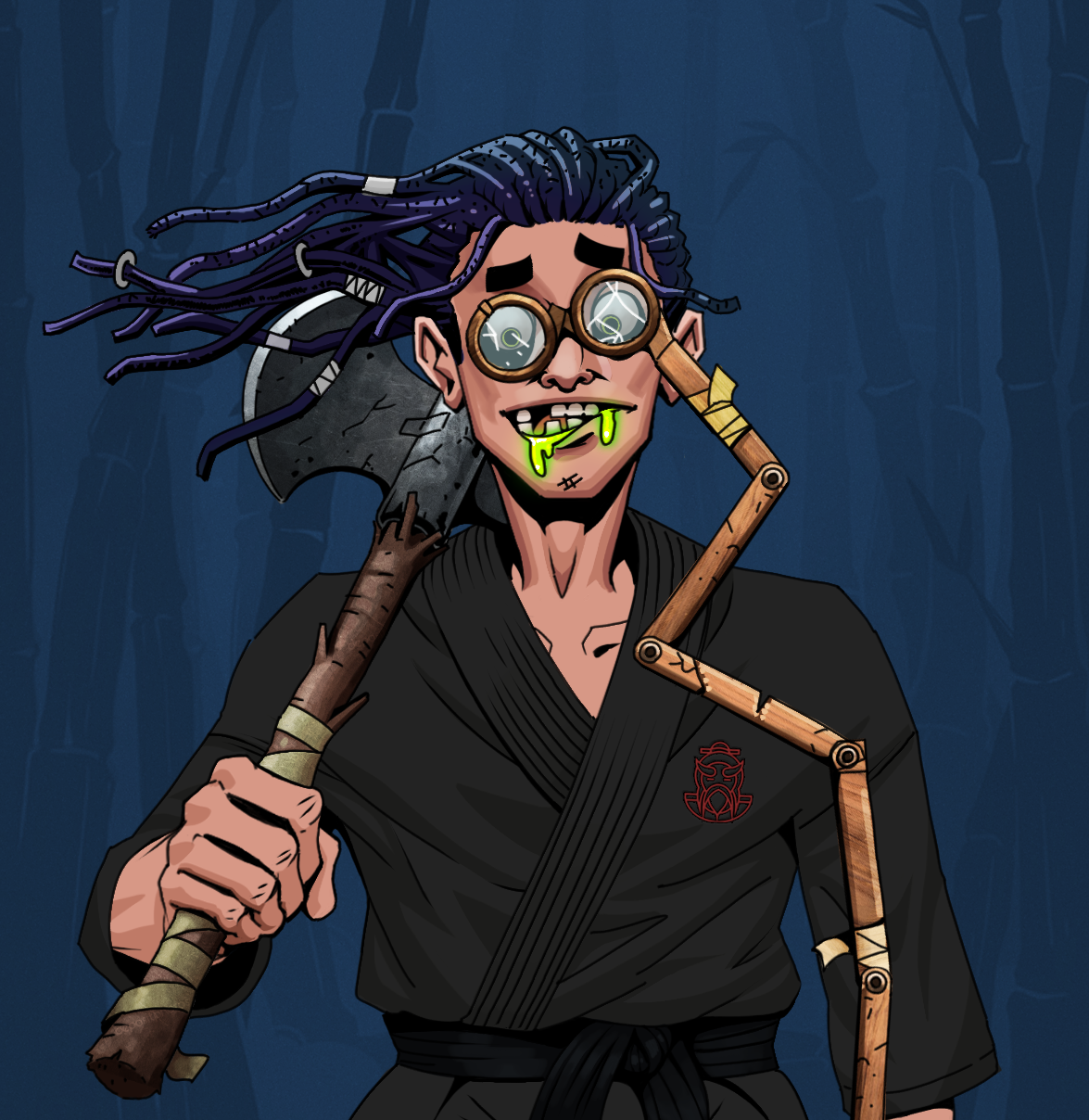 Toxic Azuma — Degen Dojo fighter
