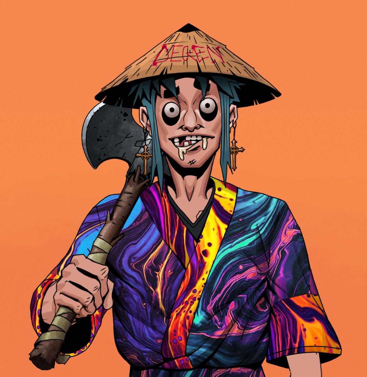 Drooling Azuma — Degen Dojo fighter