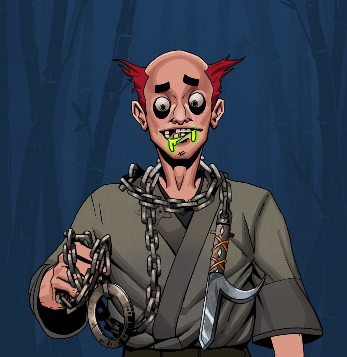 Toxic Azuma — Degen Dojo fighter