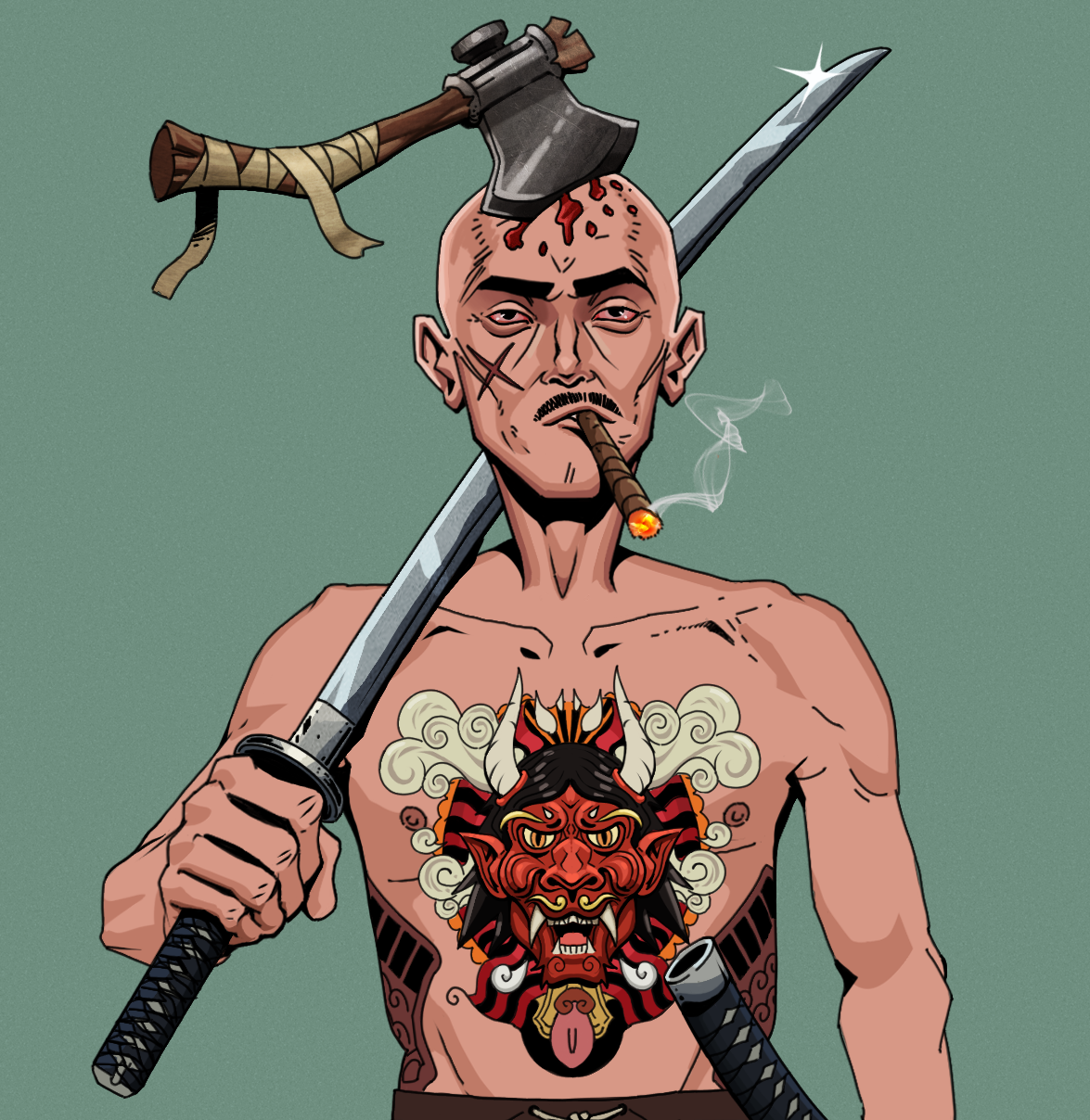 Raikou The Stoner — Degen Dojo fighter
