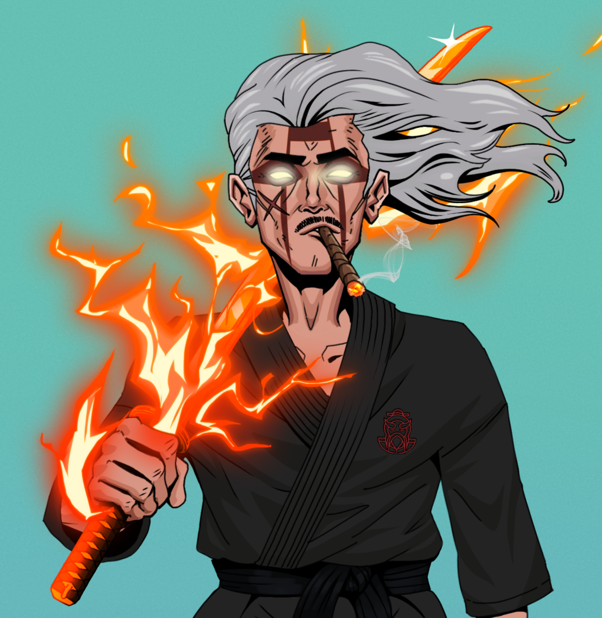 God Of Fire — Degen Dojo fighter
