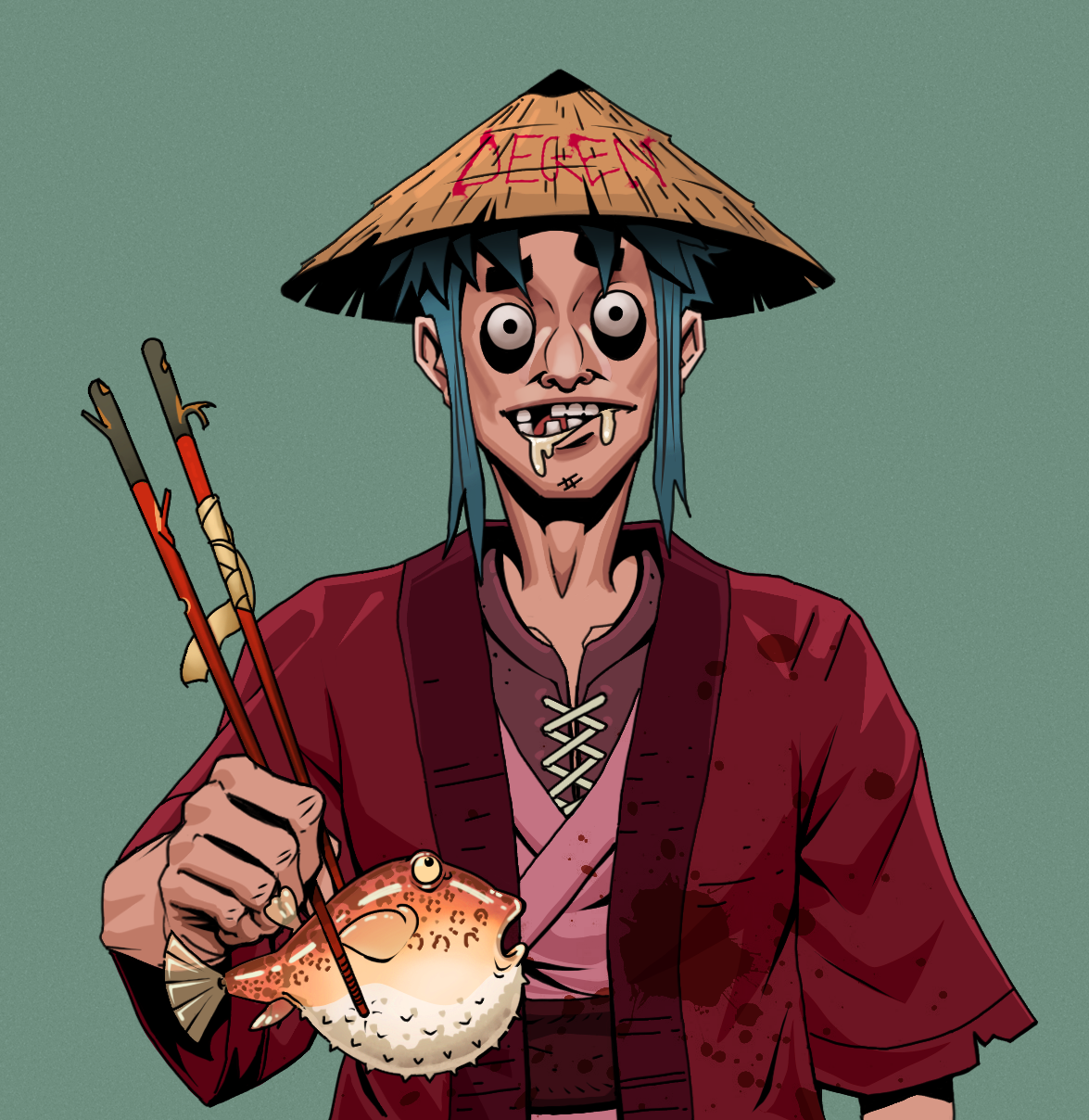 Drooling Azuma — Degen Dojo fighter