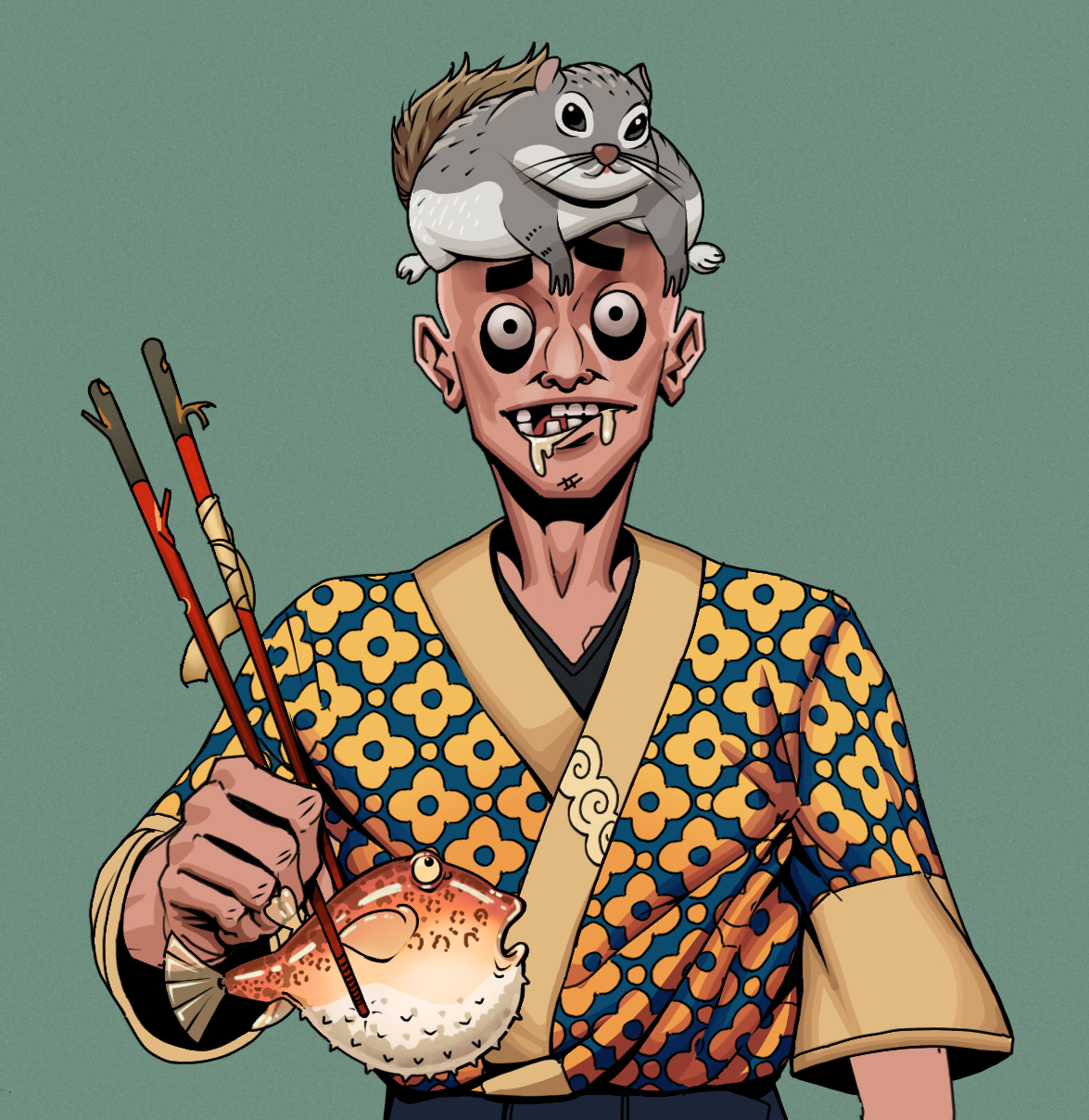 Drooling Azuma — Degen Dojo fighter