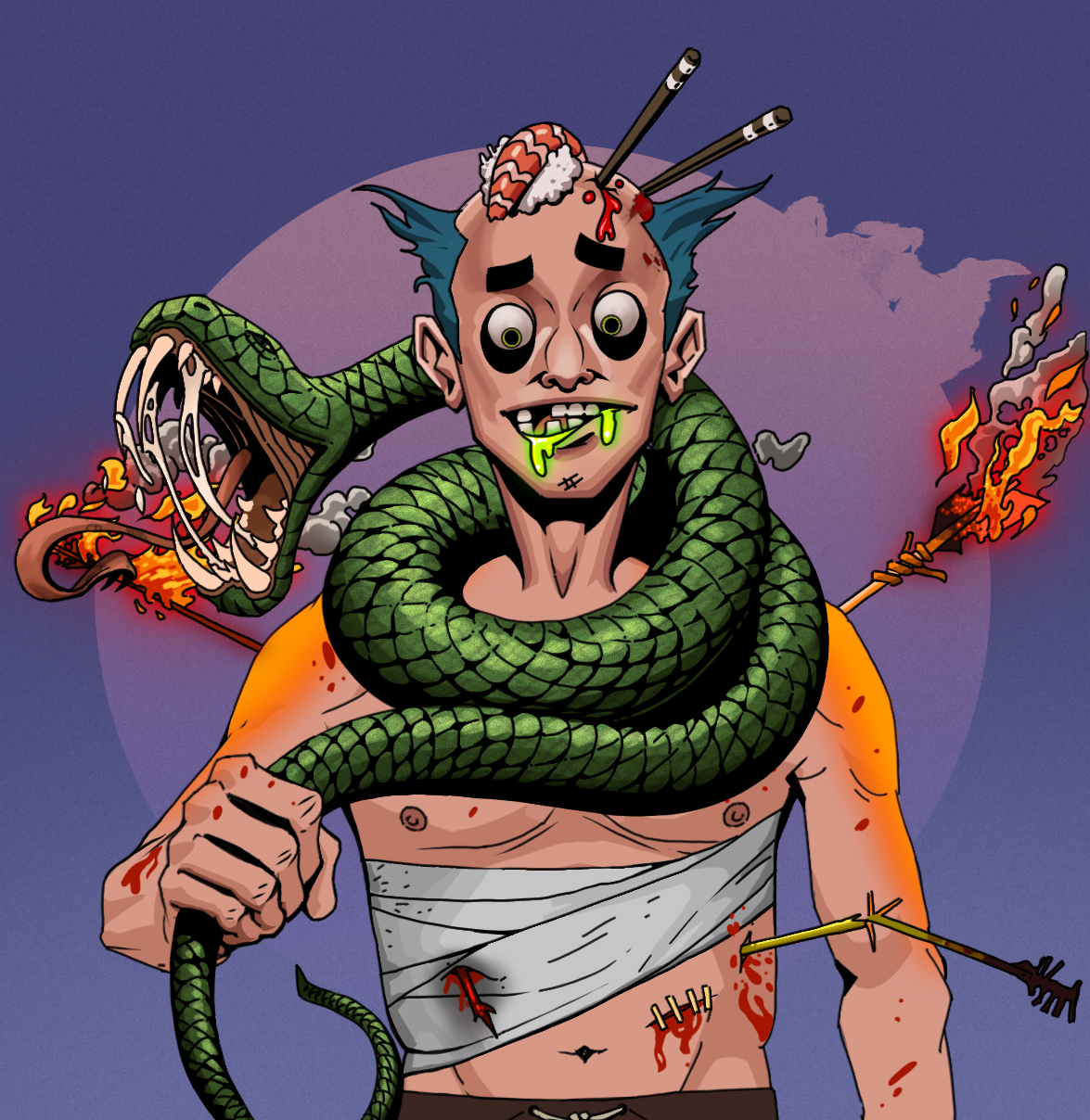 Toxic Azuma — Degen Dojo fighter