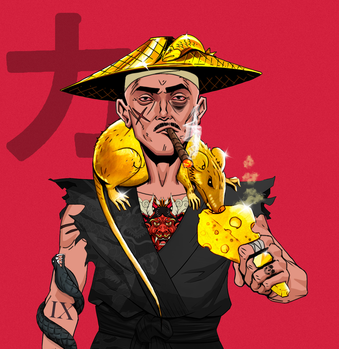 Golden Raikou — Degen Dojo fighter