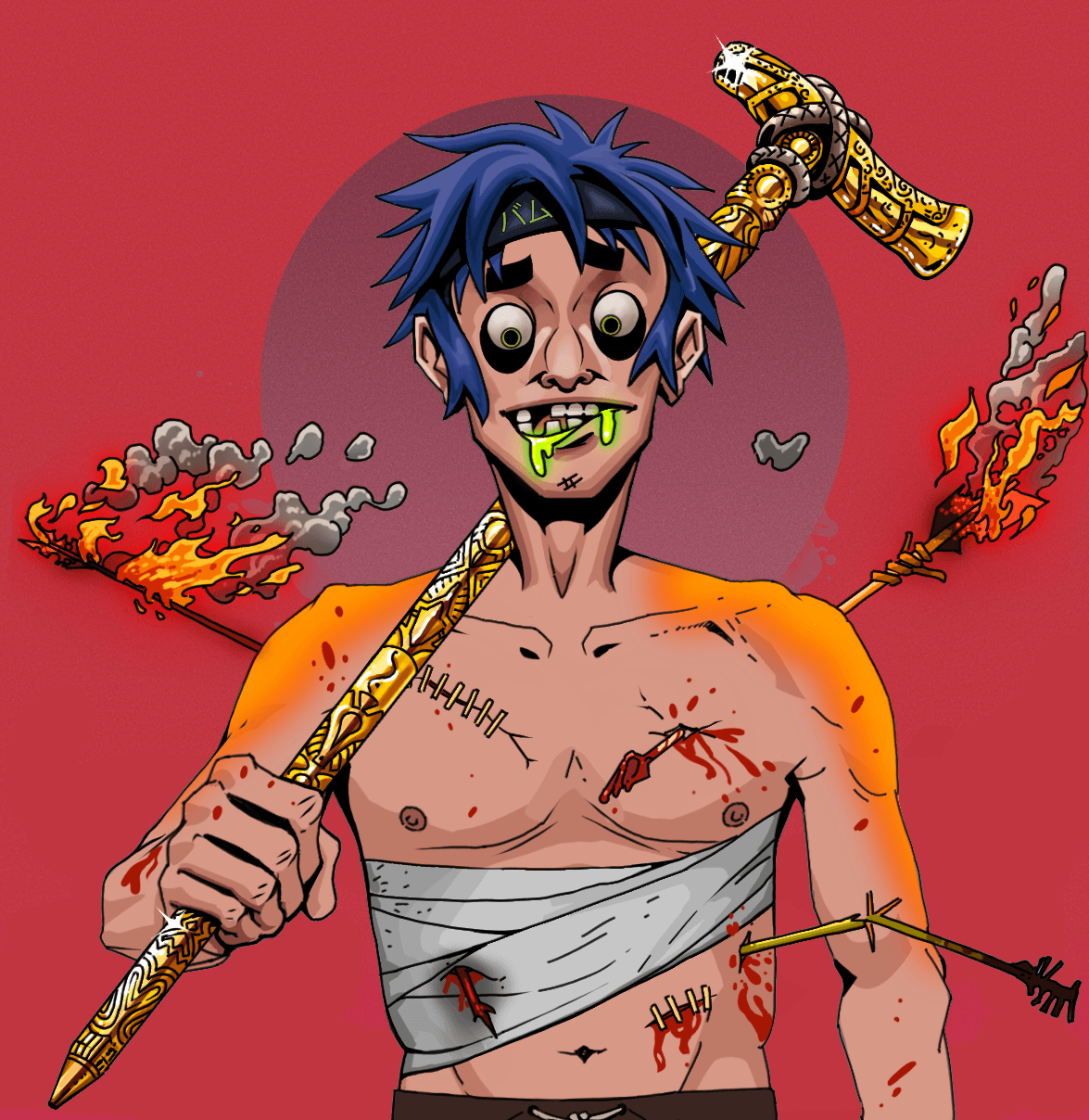 Toxic Azuma — Degen Dojo fighter