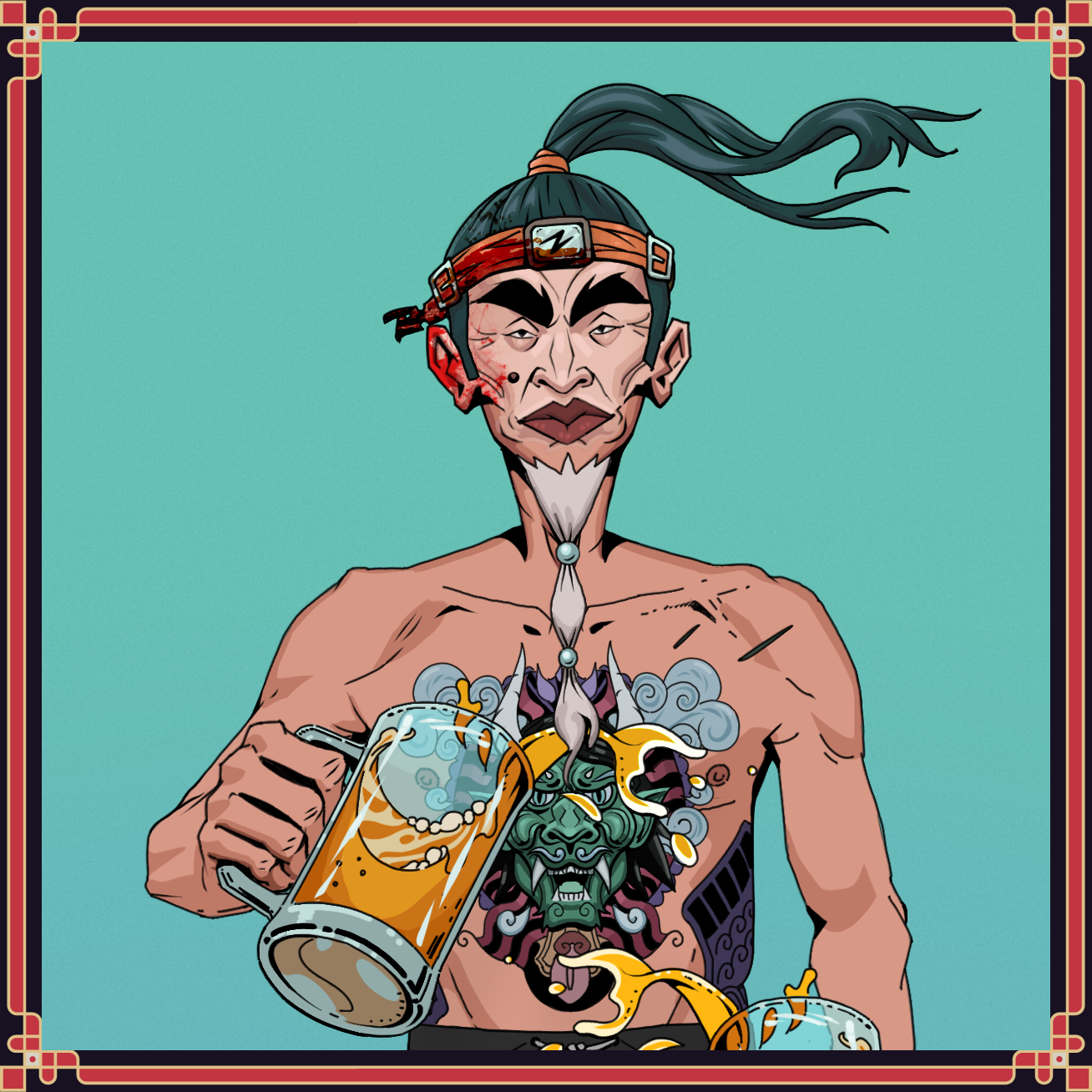 Yuji The Wise — Degen Dojo framed fighter