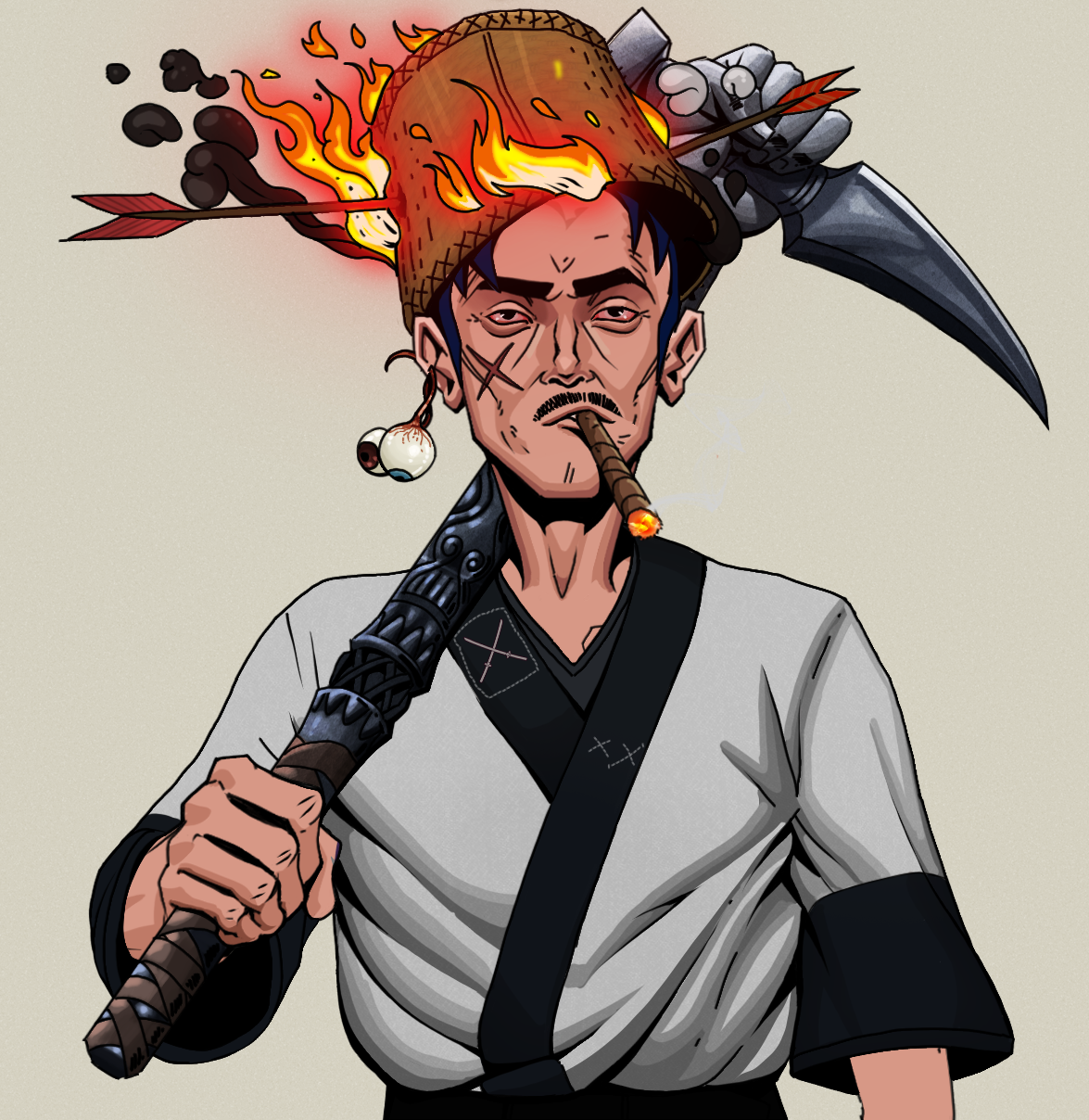 Stone Fist-Sickle — Degen Dojo Weapon