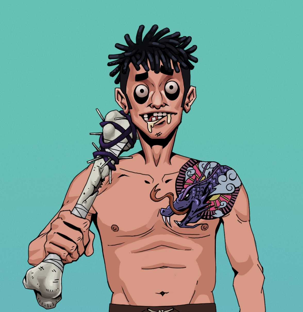 Drooling Azuma — Degen Dojo fighter