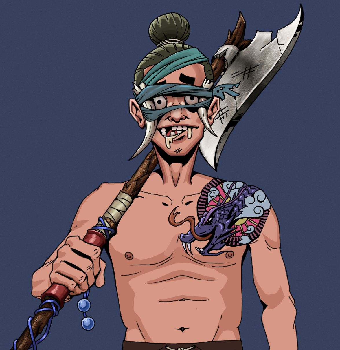 Drooling Azuma — Degen Dojo fighter