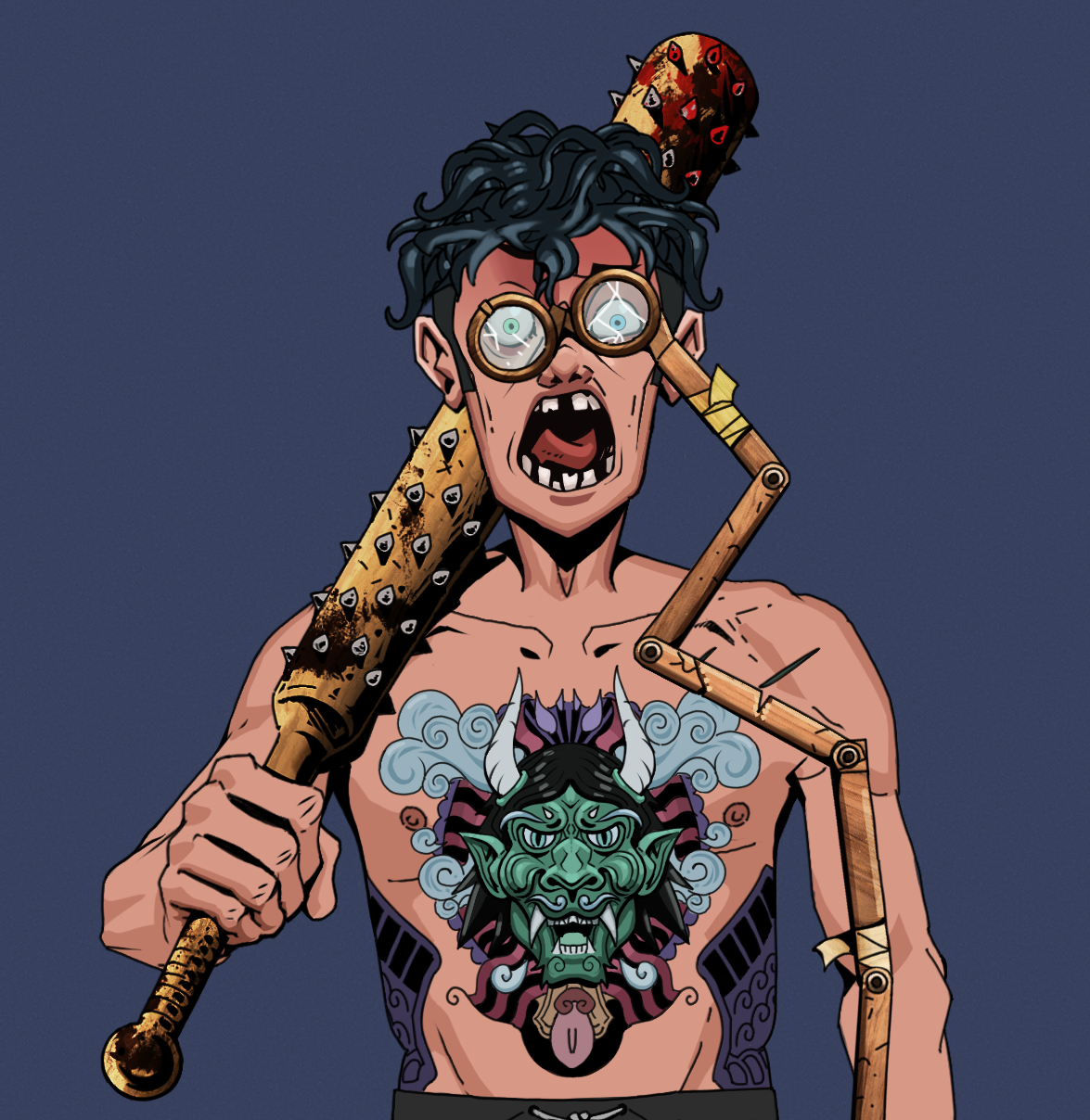 Blue Oni Tattoo — Degen Dojo Clothing